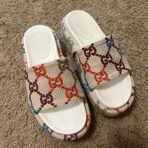 Gucci platform slides